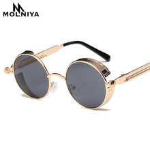 Load image into Gallery viewer, Metal Round Steampunk Sunglasses
