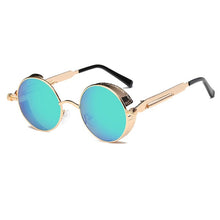 Load image into Gallery viewer, Metal Round Steampunk Sunglasses