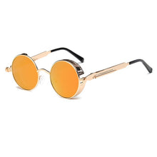 Load image into Gallery viewer, Metal Round Steampunk Sunglasses