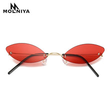 Load image into Gallery viewer, Rimless Small Cat Eye Sunglasses