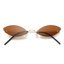Load image into Gallery viewer, Rimless Small Cat Eye Sunglasses