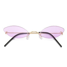 Load image into Gallery viewer, Rimless Small Cat Eye Sunglasses