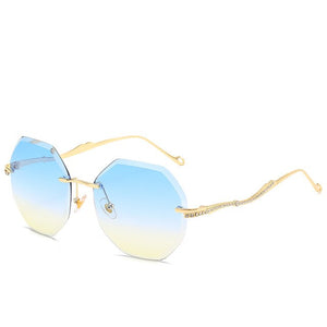 New Rhinestone Rimless Sunglasses